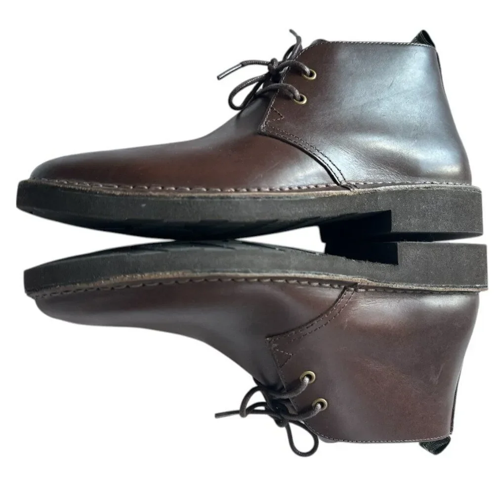 Polo Ralph Lauren Talan Chukka Brown Leather Men's sz 8.5D Lace-Up Casual Dress